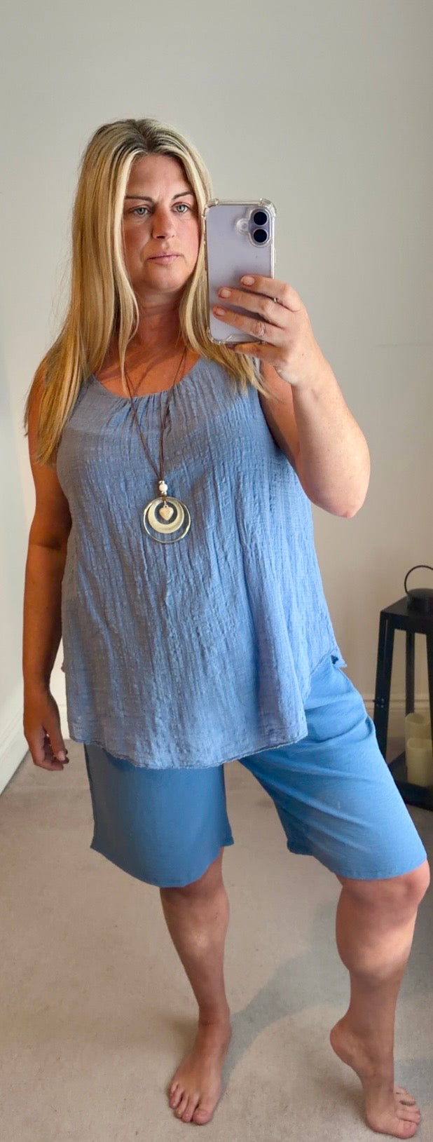 Belinda Linen Look Sleeveless Top