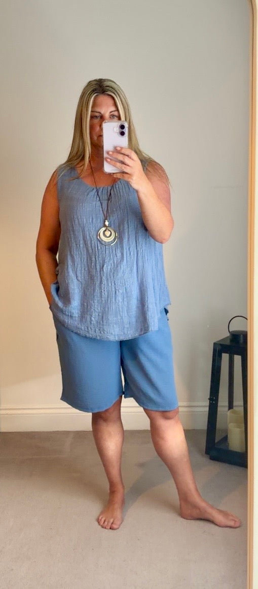 Belinda Linen Look Sleeveless Top