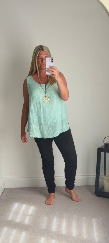 Belinda Linen Look Sleeveless Top