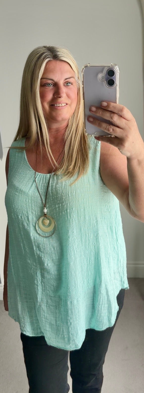Belinda Linen Look Sleeveless Top