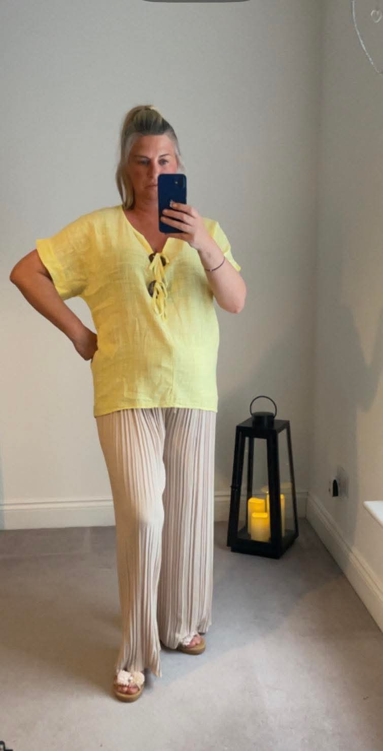 Penny Pleated Palazzo Pants