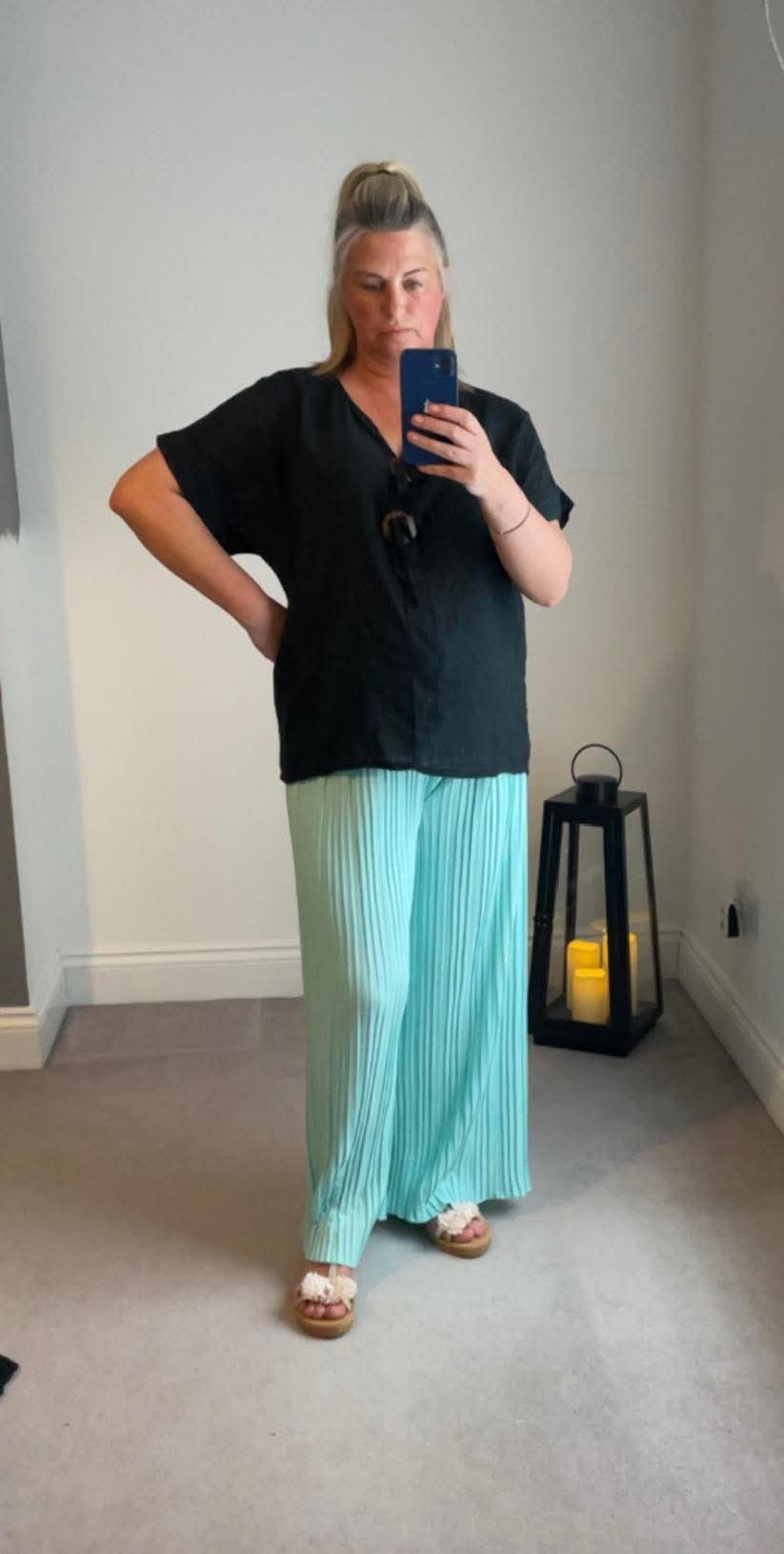 Penny Pleated Palazzo Pants