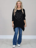 Plus Size Sequin Heart Top