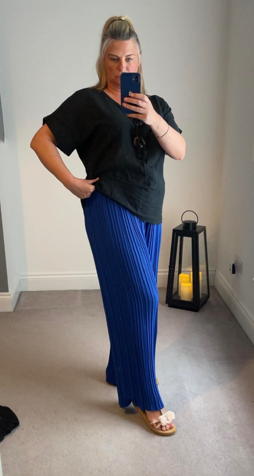 Penny Pleated Palazzo Pants