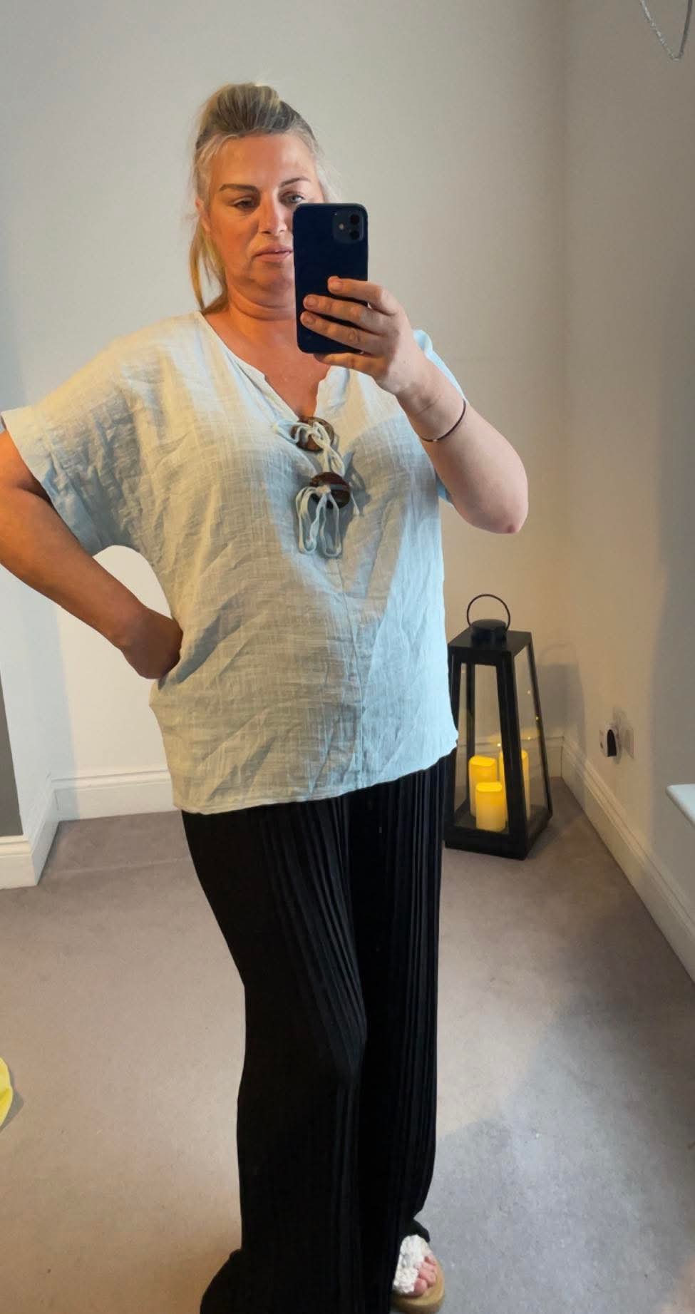 Penny Pleated Palazzo Pants
